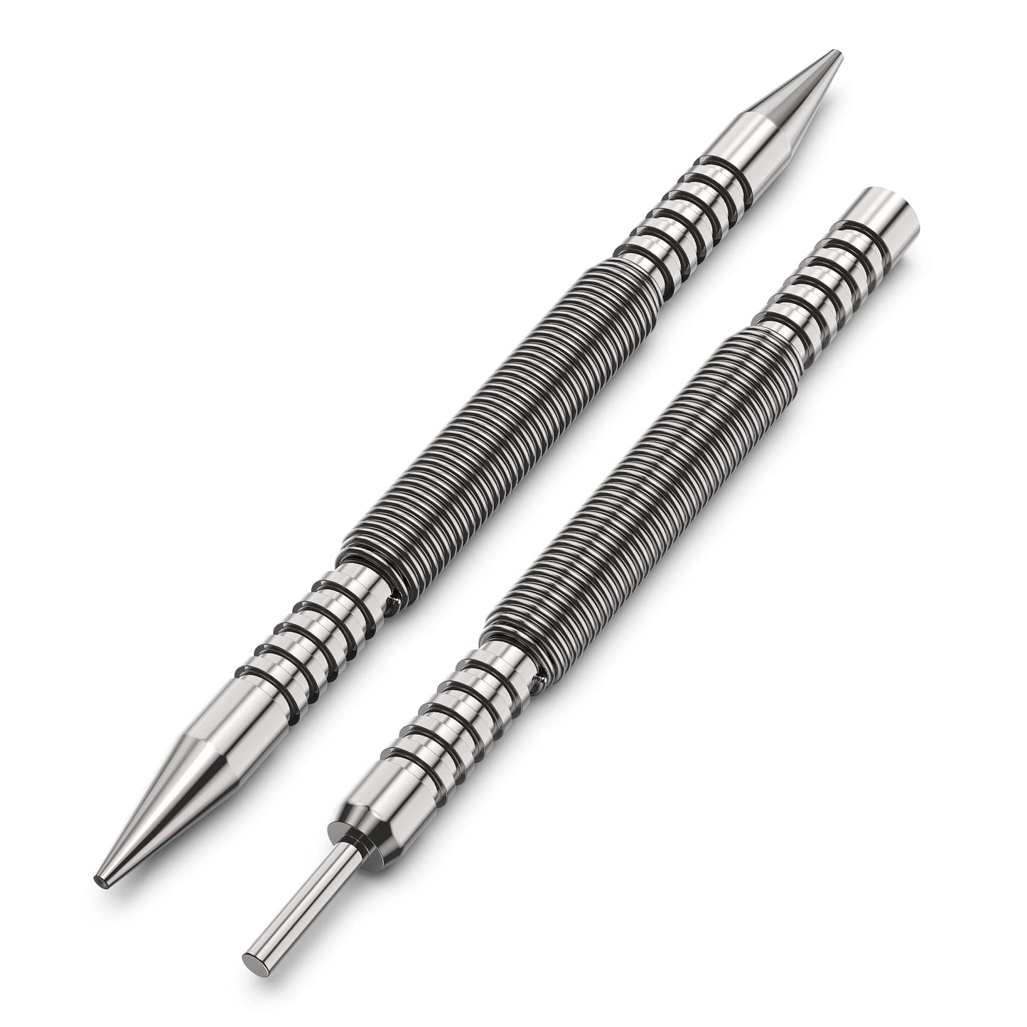 Glieskir 2-PCS Spring Loaded Nail Set Tool, Dual Head Nail Setter & Hinge Pin Punch, Hammerless 1/16″ & 3/32″ Door Pin Removal