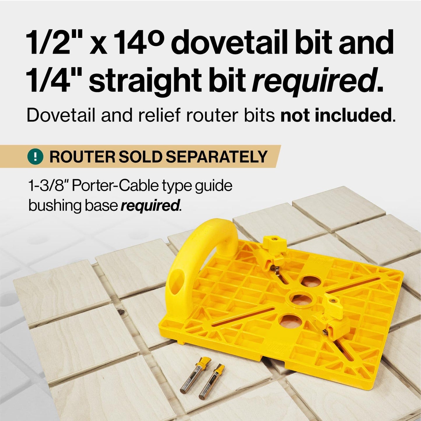 MICROJIG MatchFit Grid Router Guide, Woodworking Precision Tools for Dovetail Track, Easy Setup, Self-Indexing Design 4" Spacing, MFRG-400-000