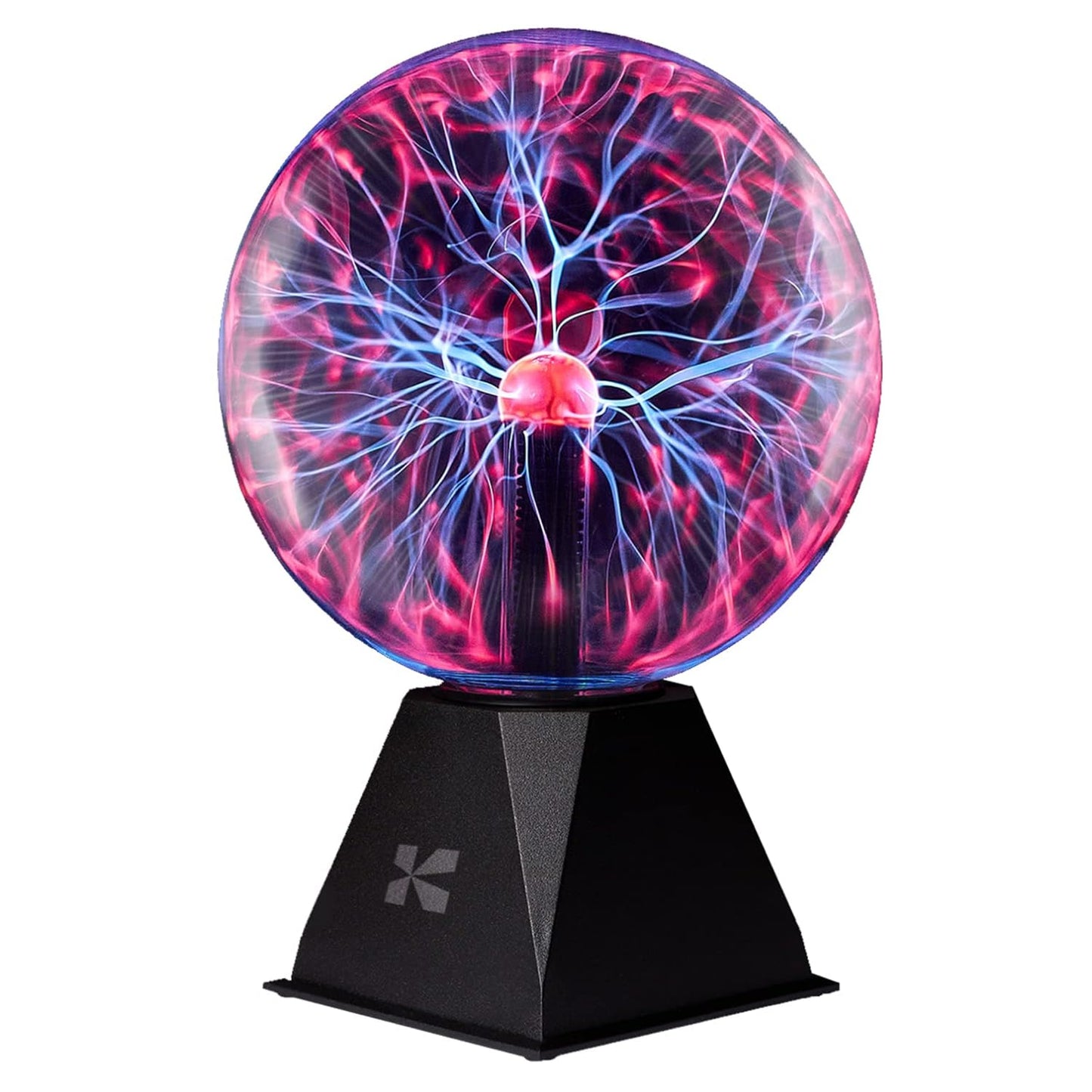 Katzco 7" Plasma Ball Lamp – Touch & Sound Sensitive Electric Globe with Lightning Effects, Plug-In Energy Sphere for Parties & STEM Learning