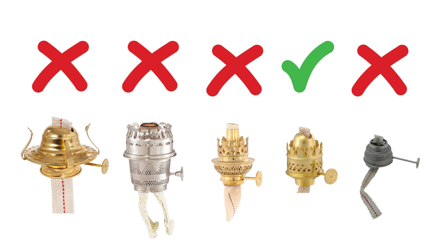 B&P Lamp® SMALLEST Clear Glass Lamp Chimney [1 1/8 Inch base by 3 1/2 Inch height] for Vintage and Antique Style Lighting