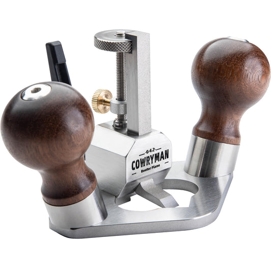 Cowryman 042 Router Plane Handheld Precision Woodworking Tool with Depth Stop for Detailed Corner Cutting and Joinery Dado Grooves