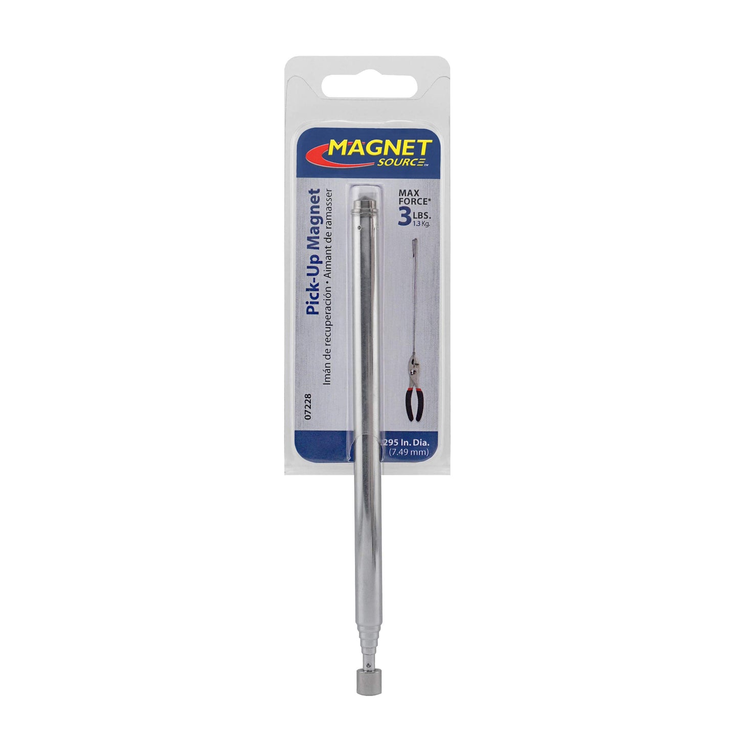 Slim 25” Durable Telescoping Magnetic Grabber/Retrieving Magnet with Pocket Clip (07228)