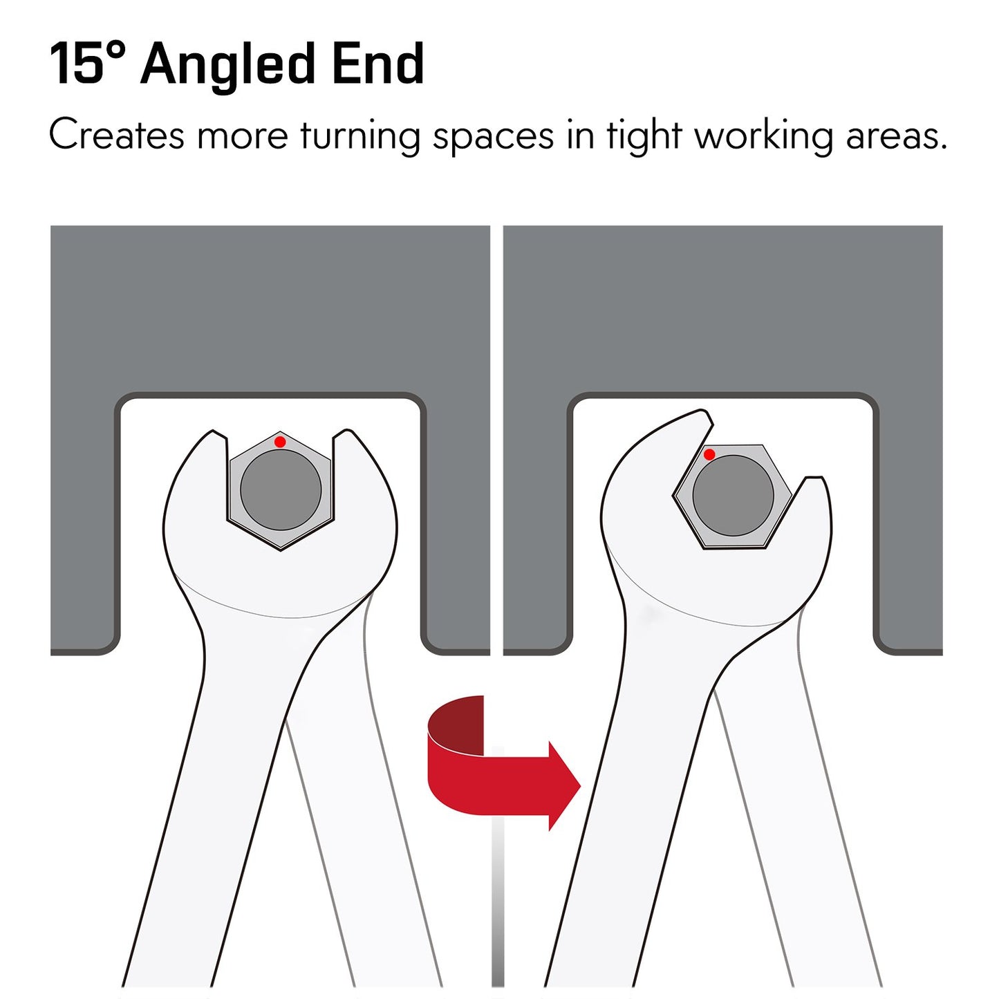Max Torque 10-Piece Metric Combination Wrench Set, Chrome Vanadium Steel, Long Pattern, 6–19mm with Storage Rack Organizer