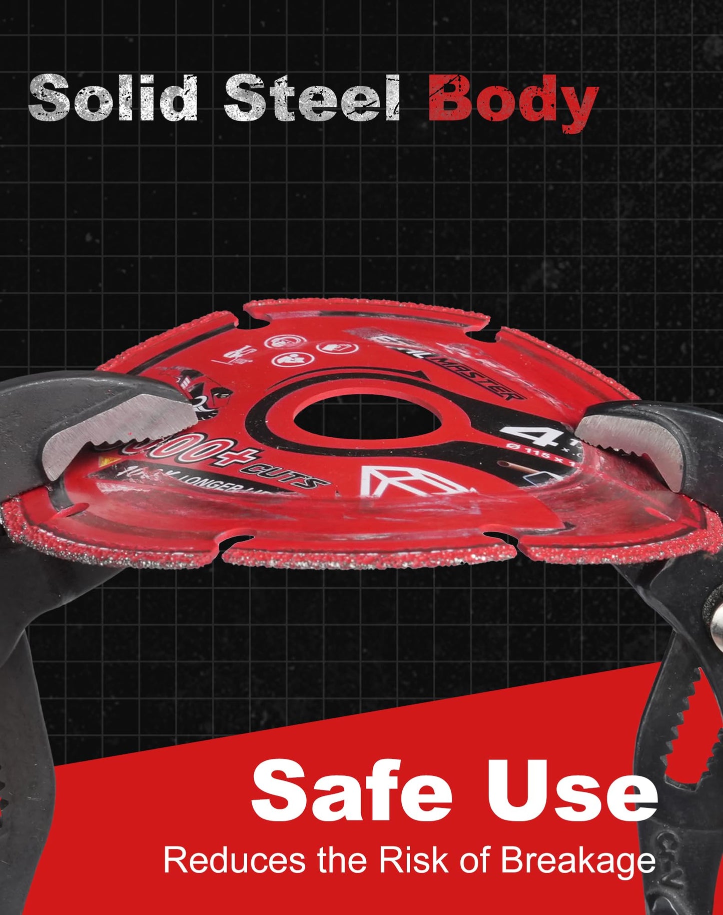 EZARC Diamond Cutting Wheel 4 1/2 x 7/8 Inch for Metal, Cut Off Wheel with 5000+ Cuts on Rebar, Steel, Iron and INOX