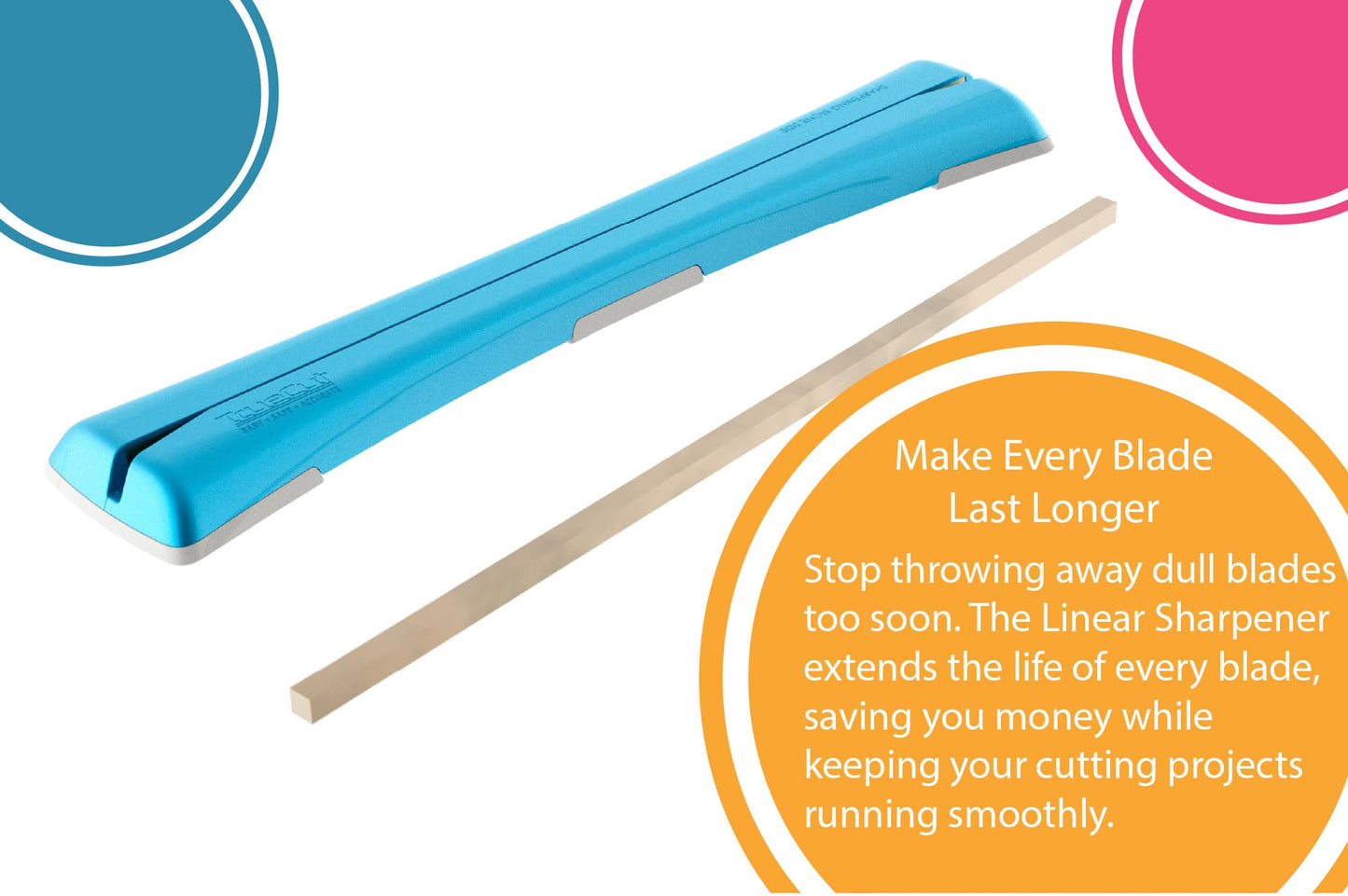 TrueCut TrueSharp Manual Rotary Blade Sharpener for 28mm, 45mm & 60mm Blades – Quilting, Sewing, Crafting Tool