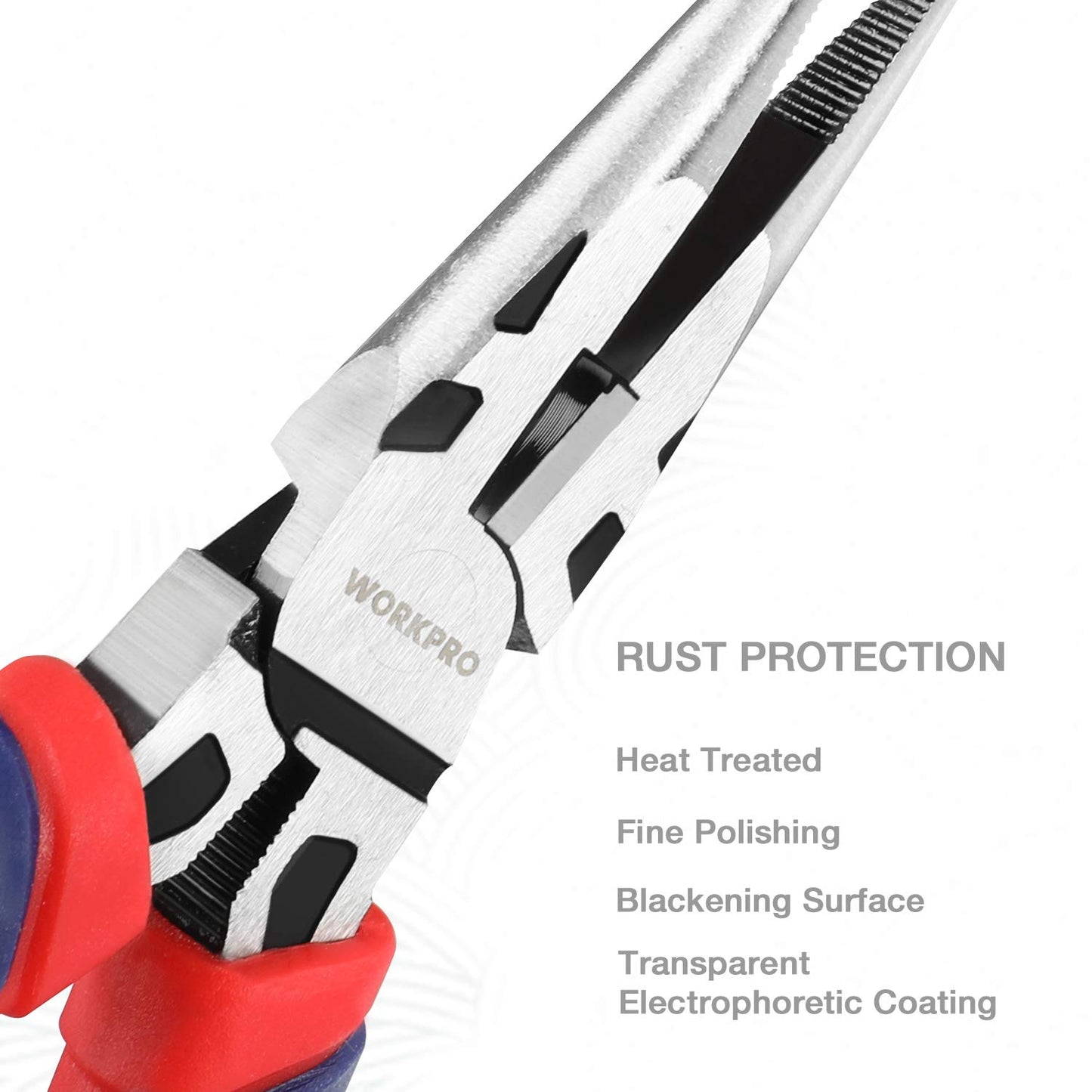 WORKPRO 6-8 Inch Pliers Set, Cr-V Construction, Slip Joint, Long Nose, Diagonal, Groove Joint, Linesman with Storage Pouch for Repairs