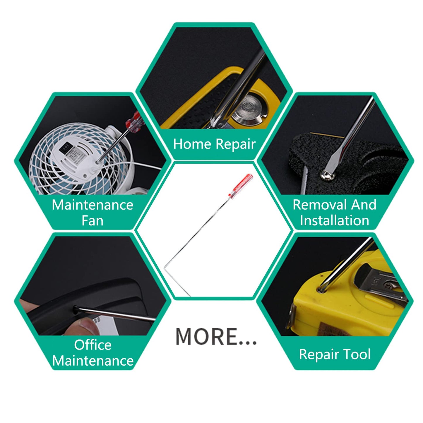 Kyuionty Phillips Screwdriver 10 Inch, Long Screwdriver #1 Extra Long Shaft Cross Head Screwdriver