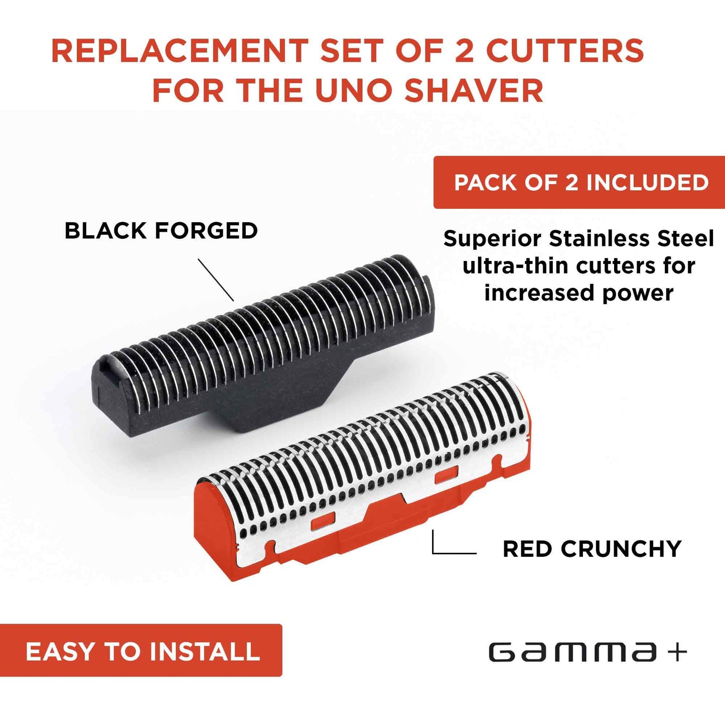Gamma+ Uno Replacement Cutter Set - 1 Crunchy + 1 Forged (GPUNORC)