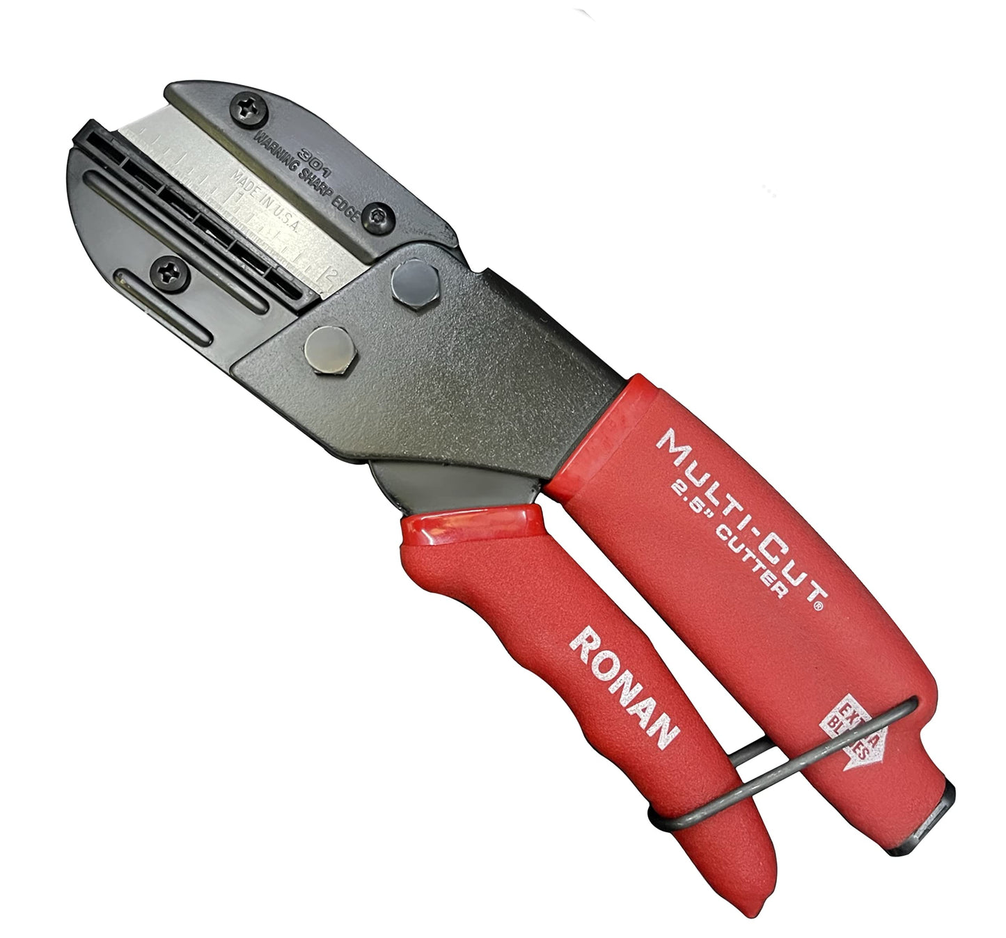 Ronan Multi-Cut Industrial Cutter – Heavy-Duty Ergonomic Tool for Plastic, Rubber, Wood & Leather with Replaceable Blades, 3 Extras