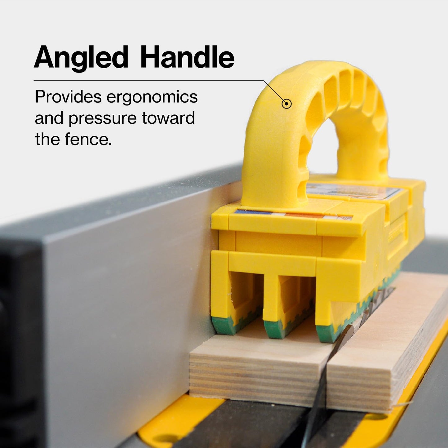 MICROJIG GRR-RIPPER 2GO Push Block for Routers, Jointers, Band and Table Saws, Woodworking Tool, Extreme Grip, GR2-GO, Yellow/Green