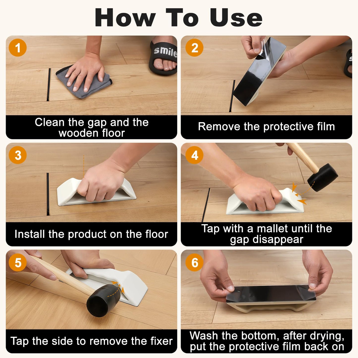 Floor Gap Fixer Tool, Violetfox Heavy-Duty Plank Grabber Laminate Flooring Tools Wood Floor Repair LVP Installation Kit (New Version)