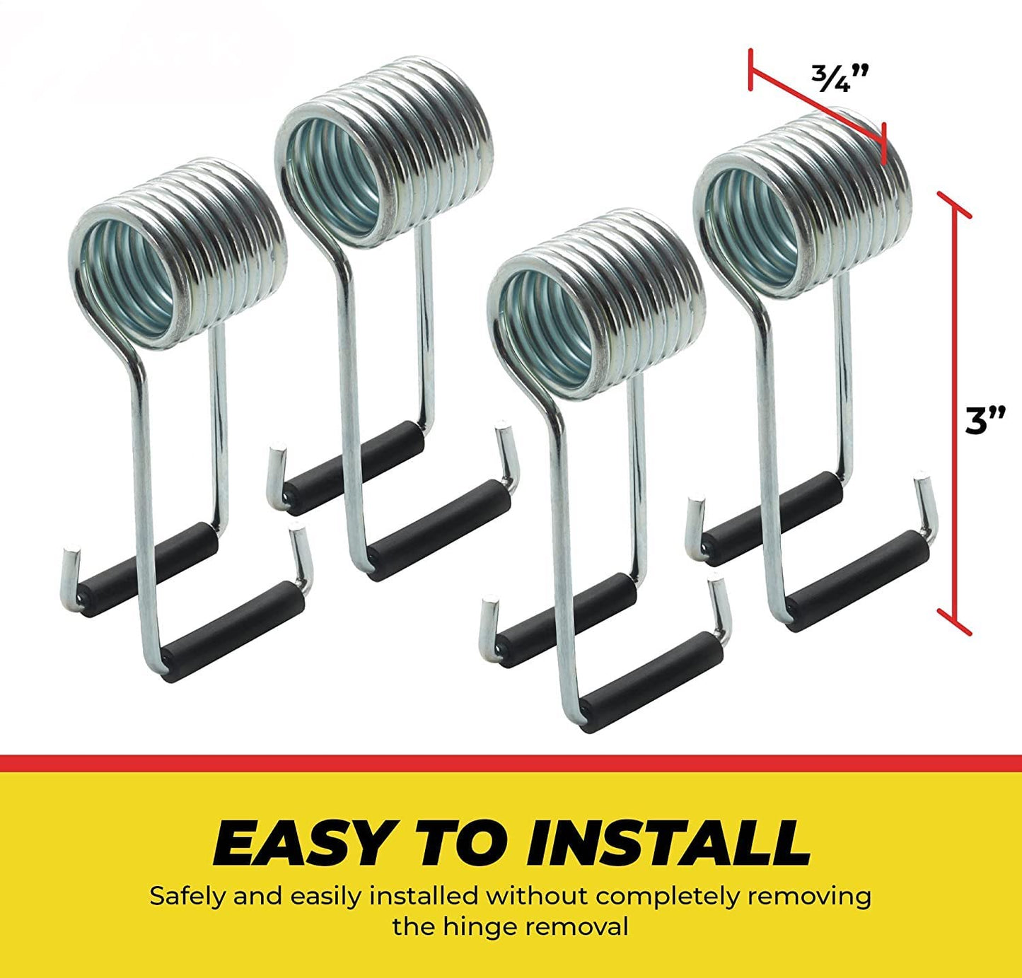 Spring Hinge Door Closer, Fits on Most Door Butt Hinge Pins, 2-Pack