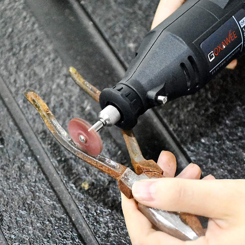 Radial Bristle Disc, GOXAWEE 66Pcs (1") Detail Abrasive Brush Kit (1/8" Shank Mandrel) for Rotary Tool - Mixed Grit 80# 120# 220# 400# 600# 1000#