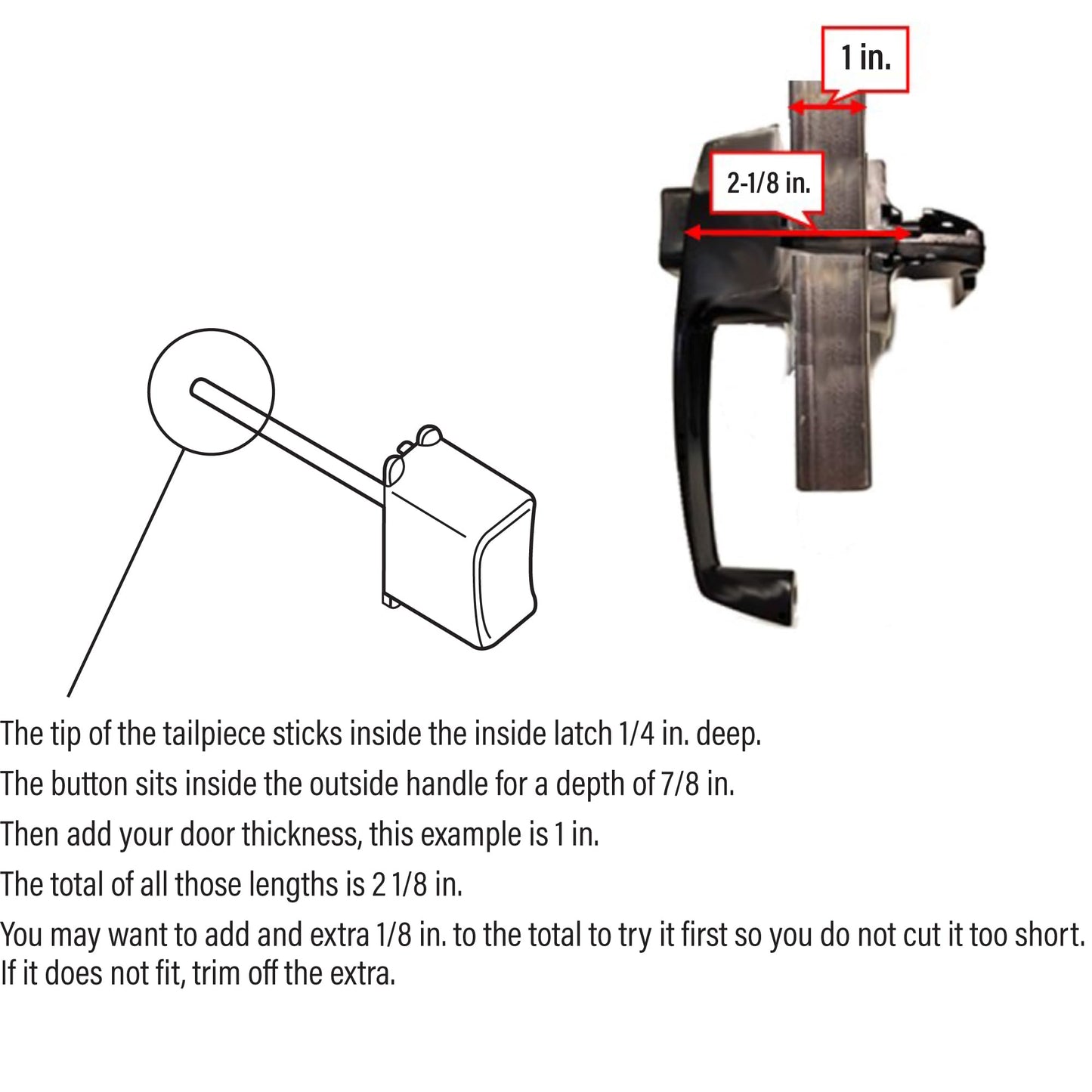 Prime-Line K 5082 Black Push Button Latch with 1-1/2 In. Hole Center (1 Set)