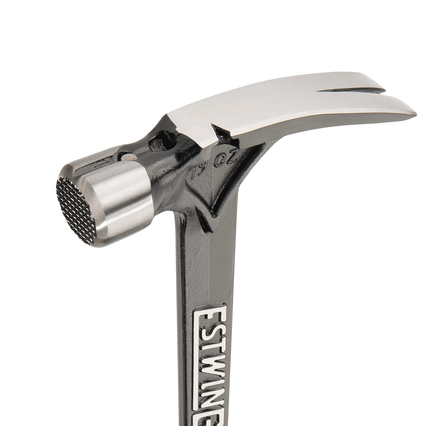 ESTWING Ultra Series Hammer - 19 oz Rip Claw Framing Hammer with Milled Face & Shock Reduction Grip - EB-19SM