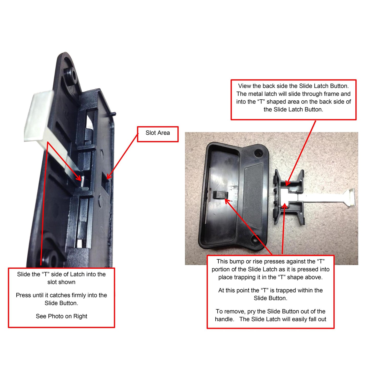 Prime-Line A 168 Black Plastic, Sliding Screen Door Latch and Pull, fits Superior (Single Pack), Black