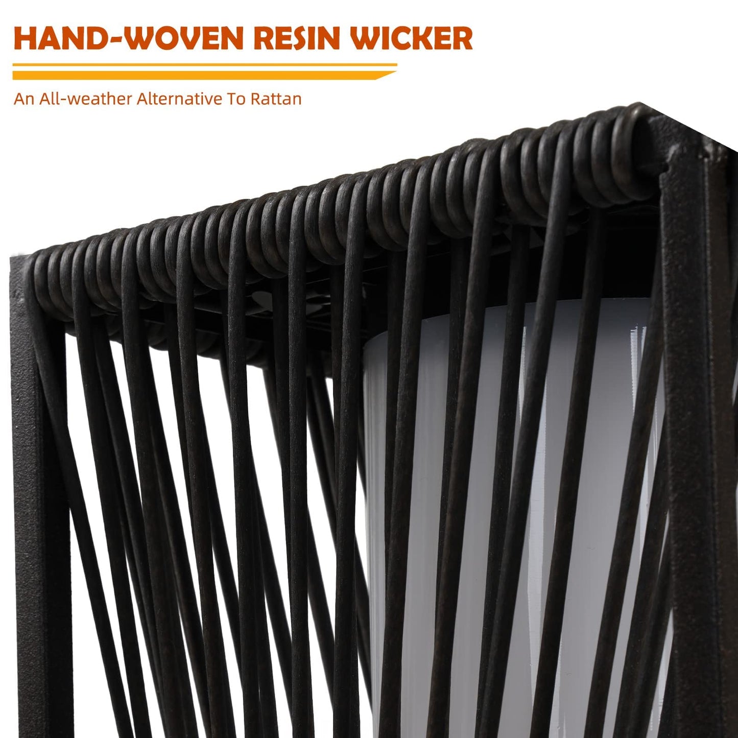 Solar Yard Outdoor Solar Floor Lamp Resin Wicker Solar Light Outdoor Waterproof for Yard, Garden, Pathway, Deck, Dazzle Dance