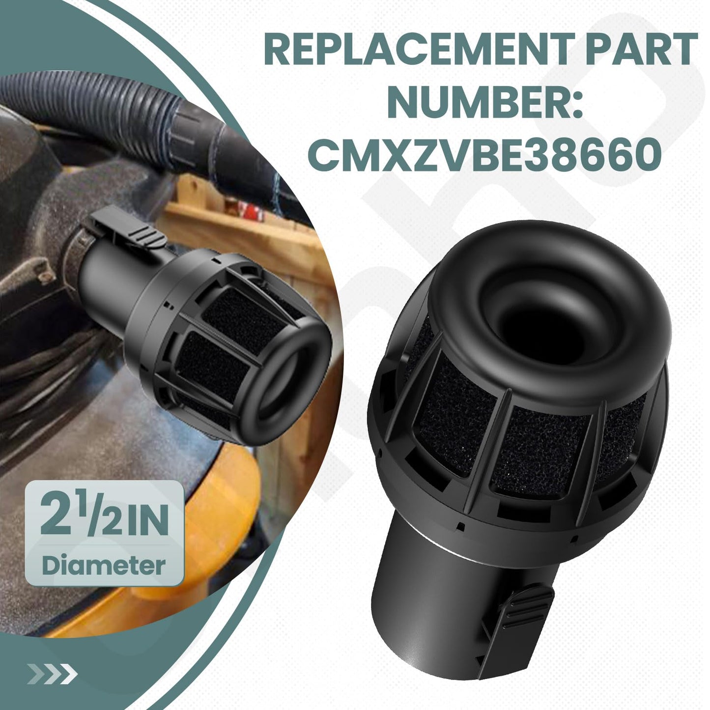 2-1/2 In Muffler Diffuser Wet/Dry Vac Attachment for Craftsman CMXZVBE38660 Shop Vacuums Diffuser Attachment