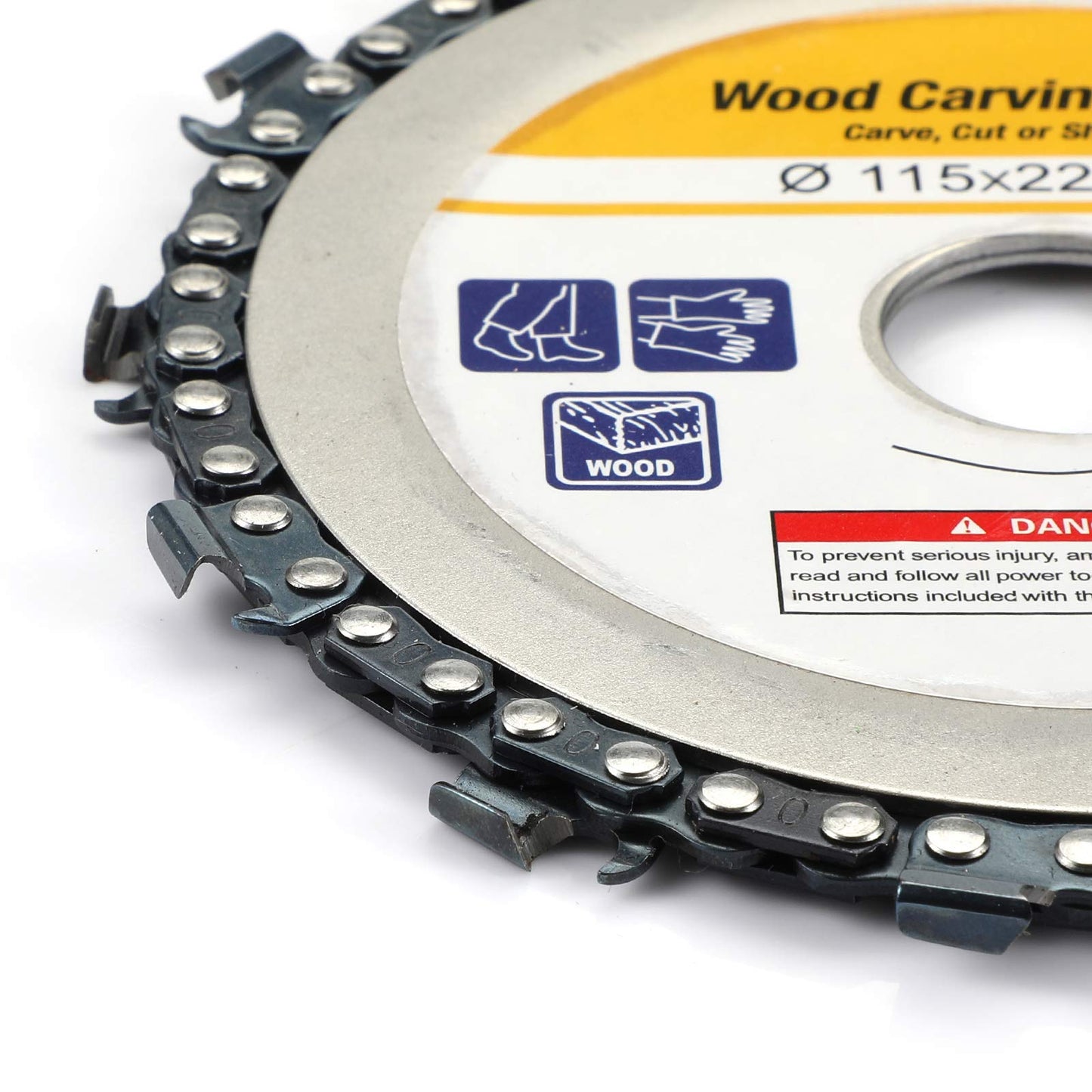 BlueNatHxRPR 4.5"/115mm Chainsaw Grinder Wheel Grinder Wood Carving Disc Wood Carving Disc 7/8" Arbor 13 Teeth 2 Pack