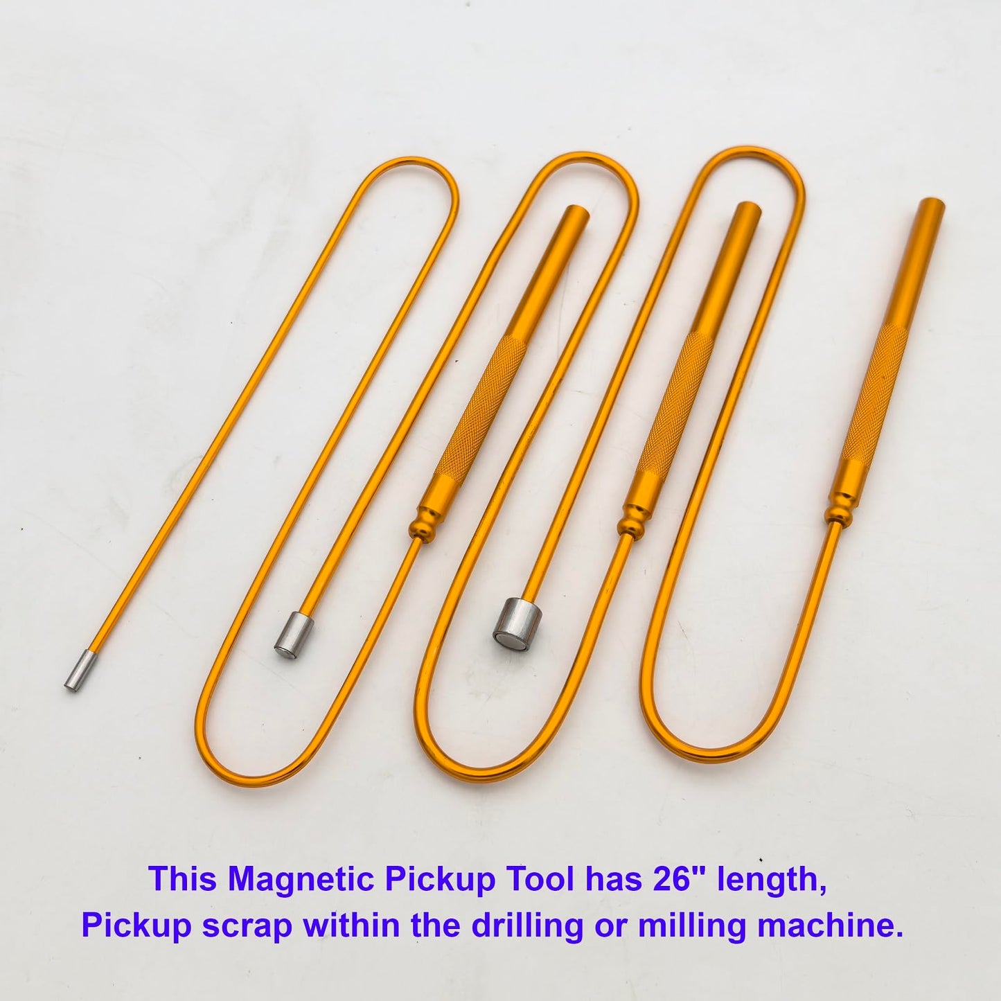 VASTOOLS Flexible Magnetic Pickup Tool Set,3 Pack, 4mm Magnet,7mm Magnet Magnet Stick, 26" Bendable Extension Magnetic Pickup 0.5lb, 2lb, 5lb