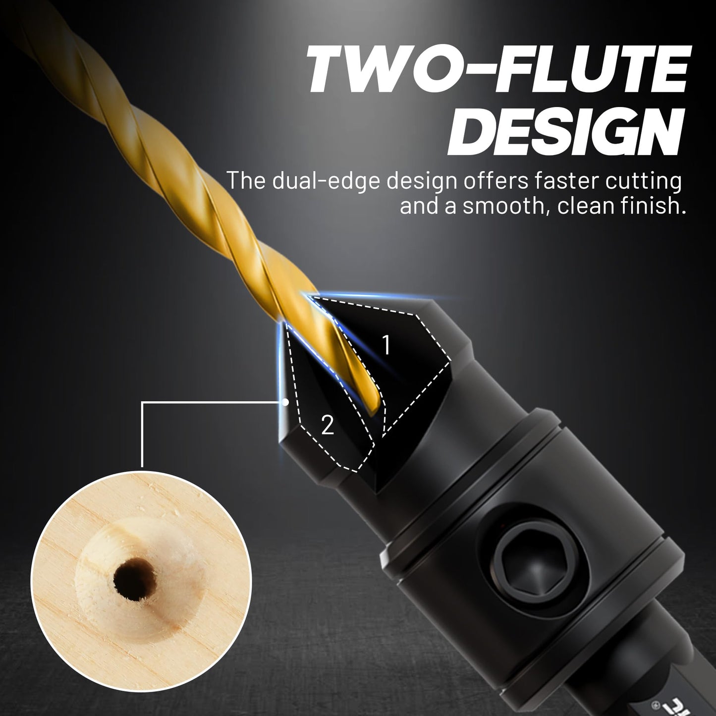 EZARC 12-Piece Adjustable Countersink Drill Bit Set, #4-#12, Magnetic Extension Holder, Woodworking Bits with Storage Box