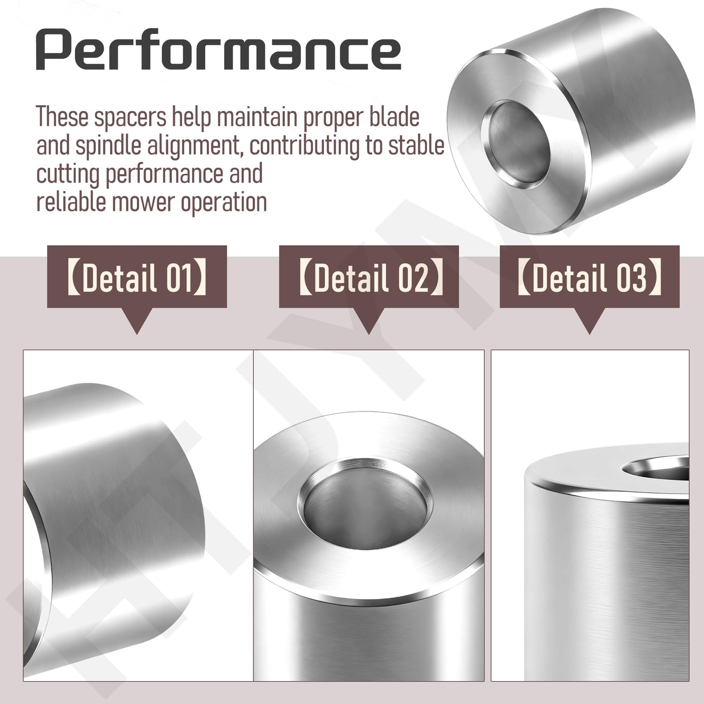 HTJYMY 3-Pack 43590 Bottom Spindle Spacer for 42"-61" SC-AG Lawn Mowers, Fits SCR42-25CH, SCR48-25CH, SCR52-25CH, Replaces 1003-21
