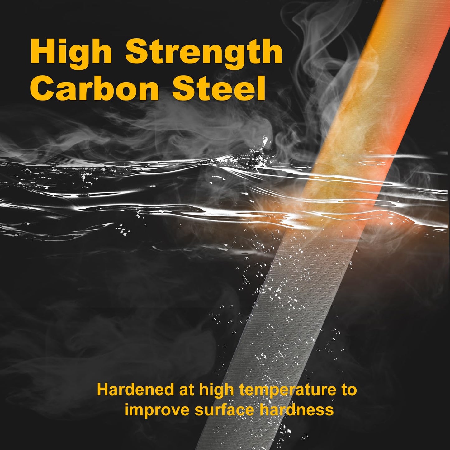 MORROWIND 6-Piece Mini Needle File Set, 0.11" x 5.51" Hardened Alloy Steel for Metal, Wood, Plastic – Flat, Round, Square, Triangle, Half-Round