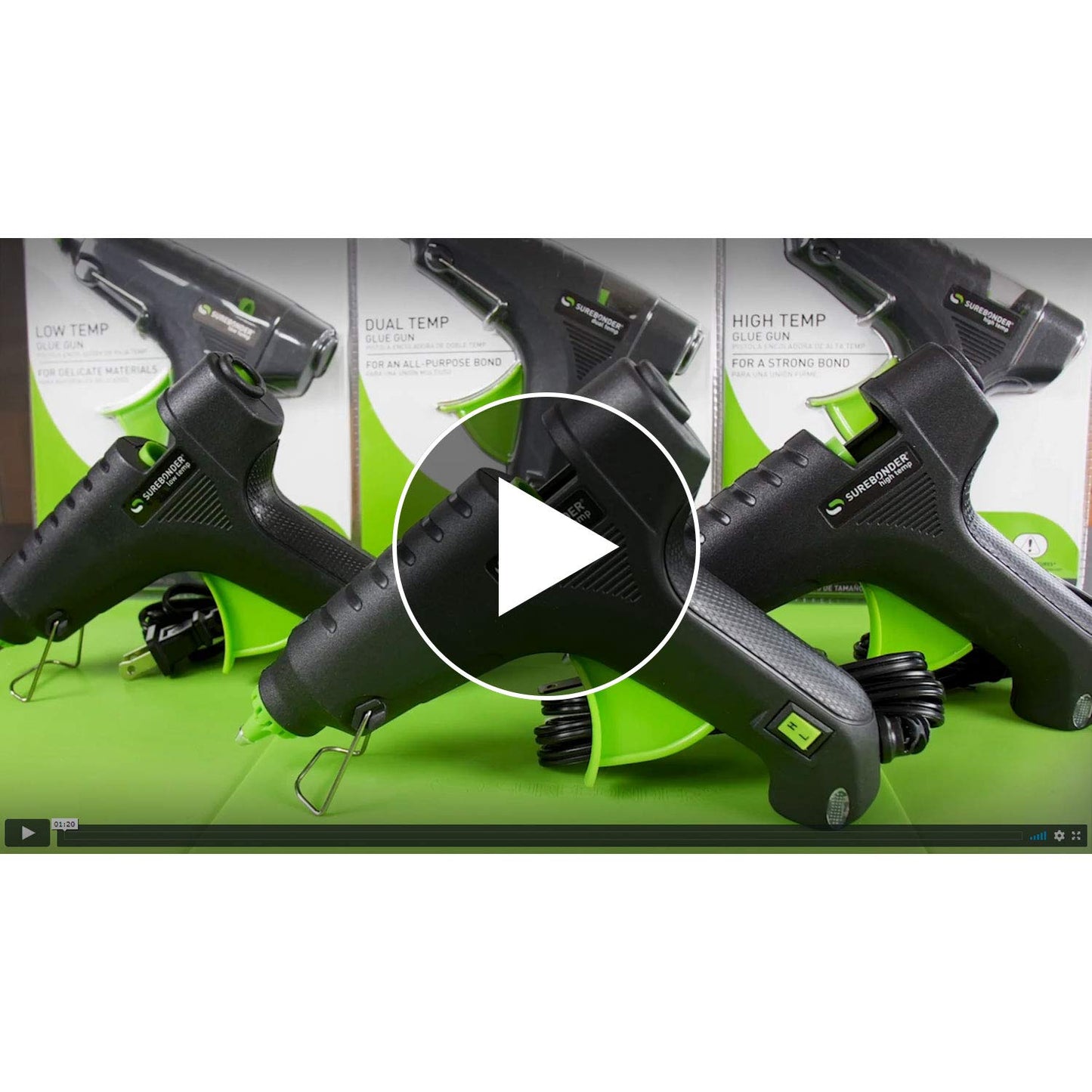 Surebonder DT-270 Dual Temperature 40W Full Size Hot Melt Glue Gun-Uses 7/16" D Glue Sticks