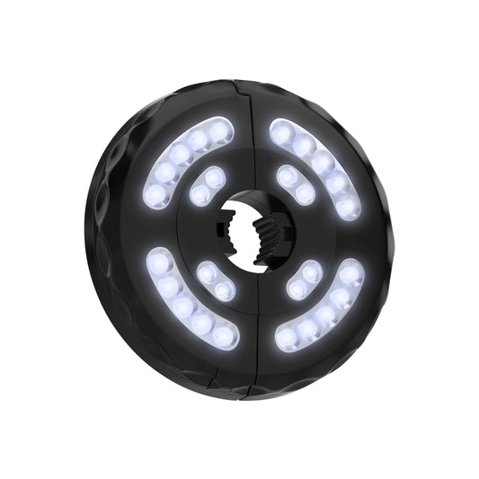 Rechargeable Patio Umbrella Light with 3 Brightness Modes - Battery-Operated LED Outdoor Lighting with USB Charging Cord by Pure Garden (Black)