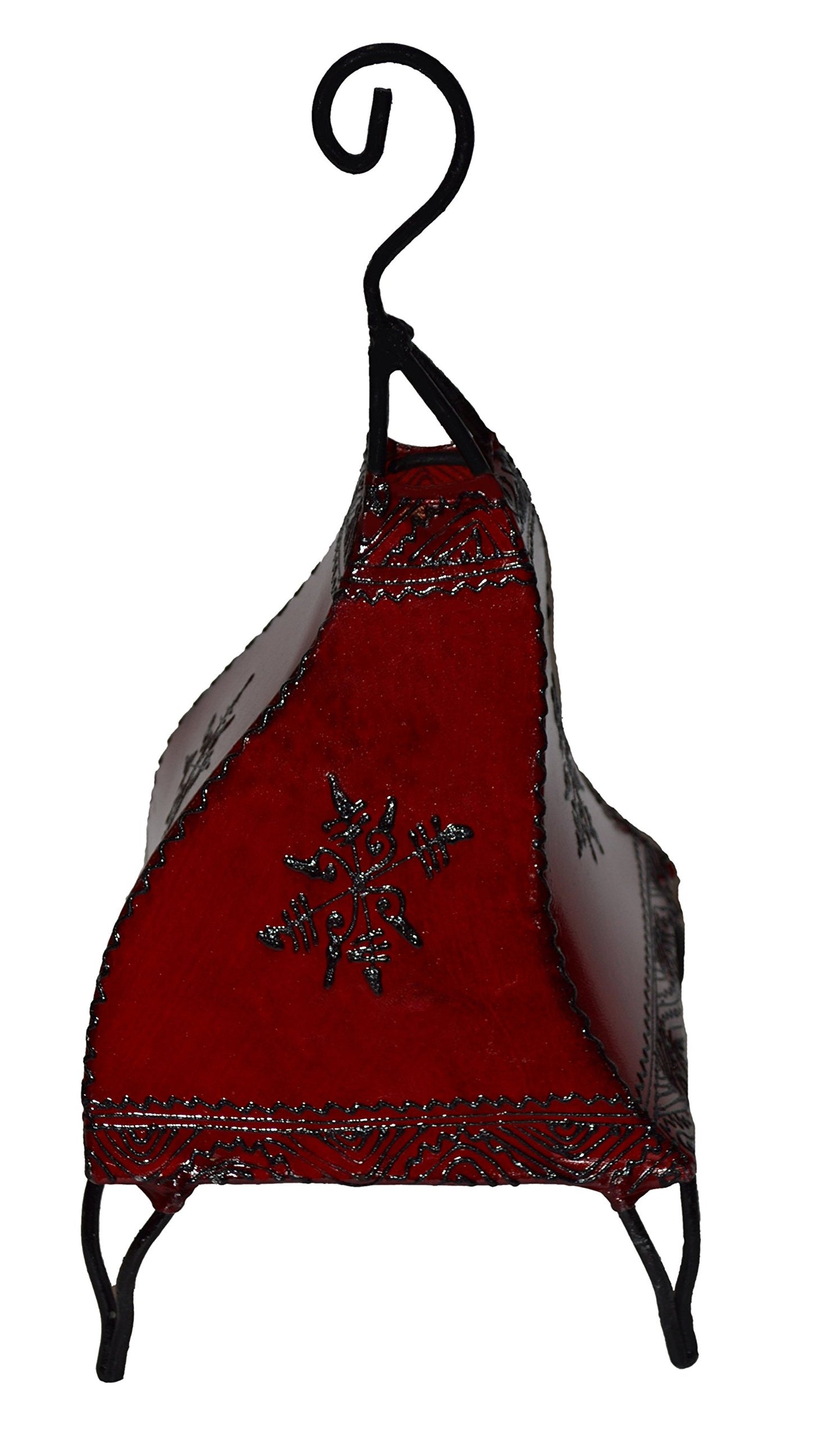 Treasures Of Morocco Henna Lamps & Sconces Moroccan Hand Made Leather lamp Henna Tattoo African Red
