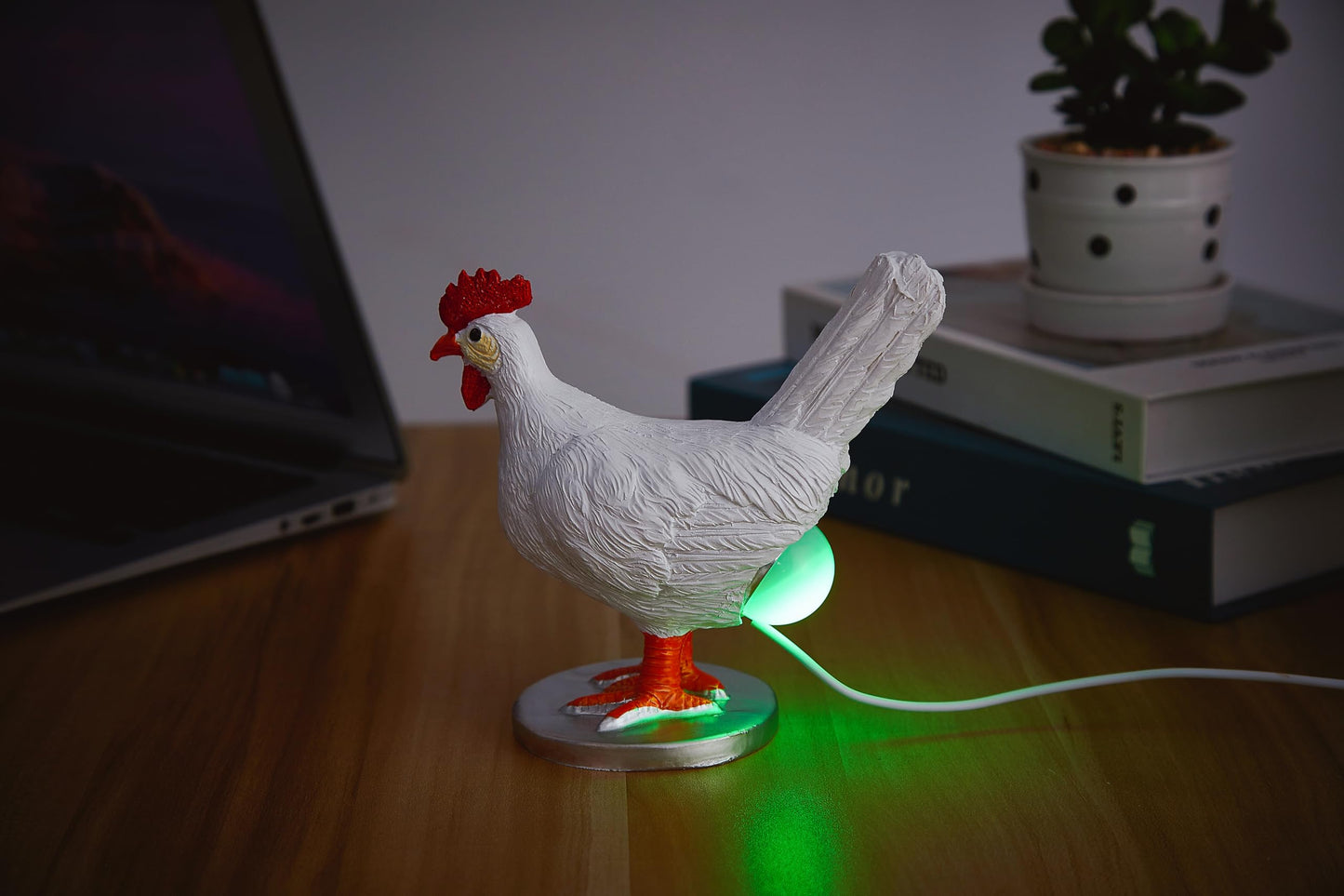 BooLai 3D Chicken Egg Lamp – 16-Color Remote LED Night Light, USB Powered, Resin Decor, Easter & Birthday Gift for Friends