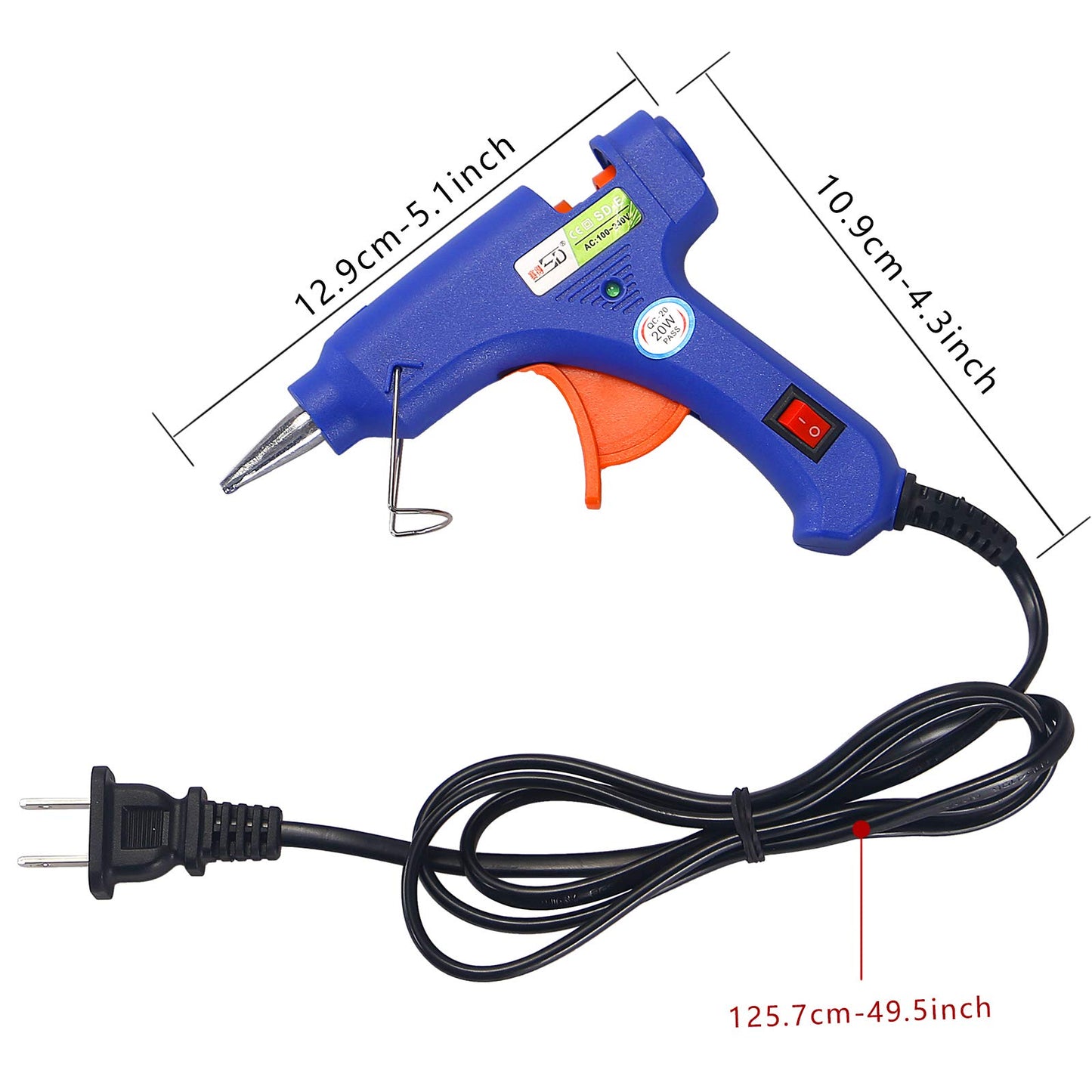 Mini Hot Glue Gun Set with 20 Sticks, Portable DIY Craft Glue Gun Kit with Hardshell Case for School, Arts & Crafts