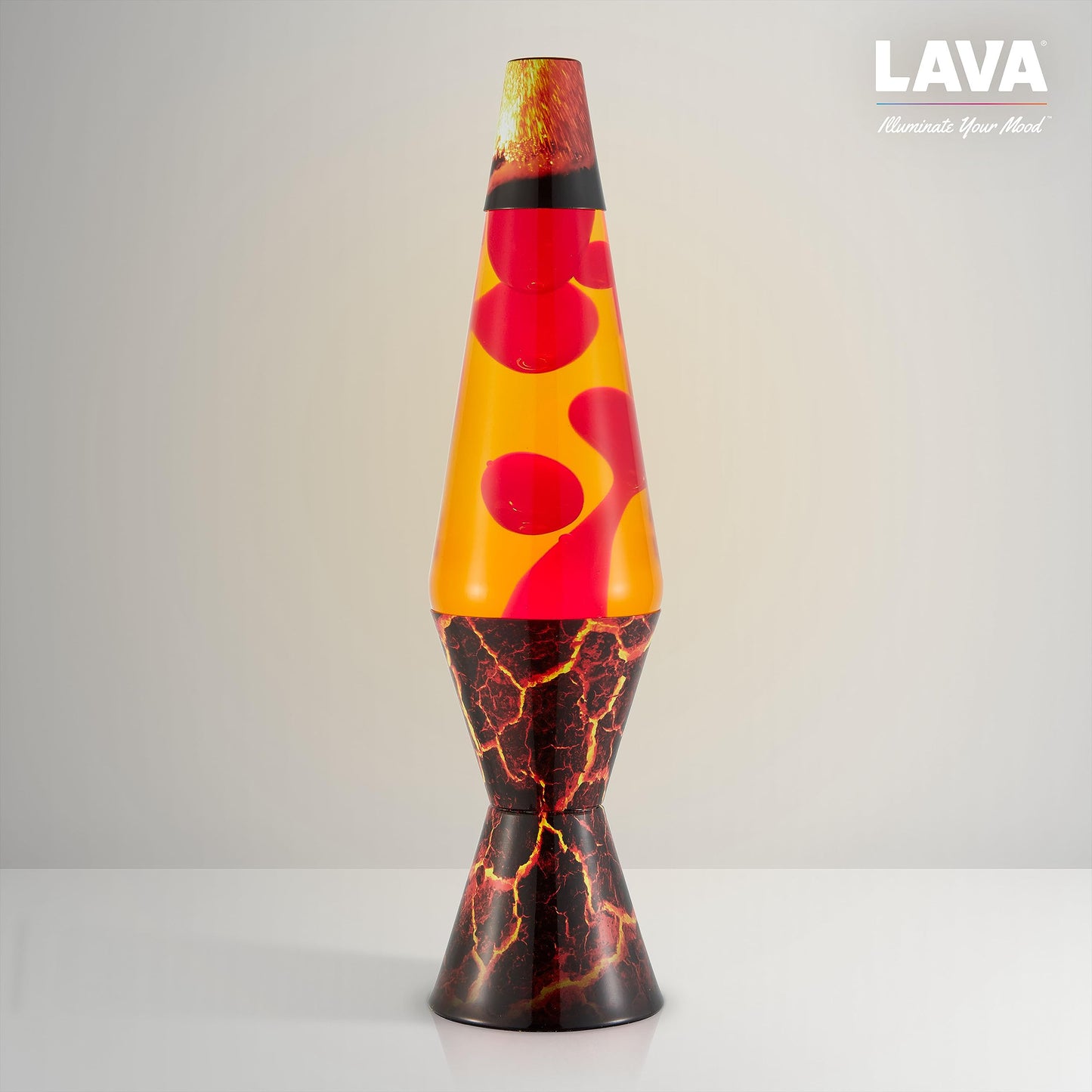 The Original Lava® Lamp - 14.5" Volcanic Crags - Classic Liquid Motion Lamp - Red Wax and Orange Liquid - #2078 (Amazon Exclusive)