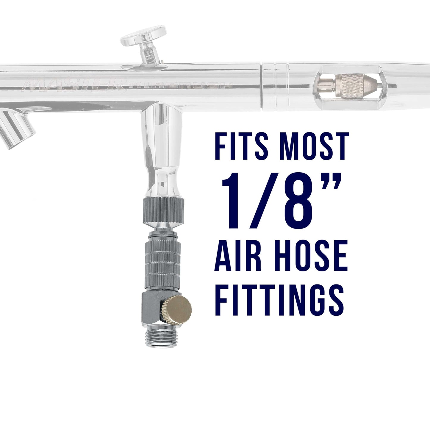 Master Airbrush Quick Release Disconnect Coupling with Plug & Airflow Control Valve - 1/8" BSP Male and Femal Airbrush Fittings