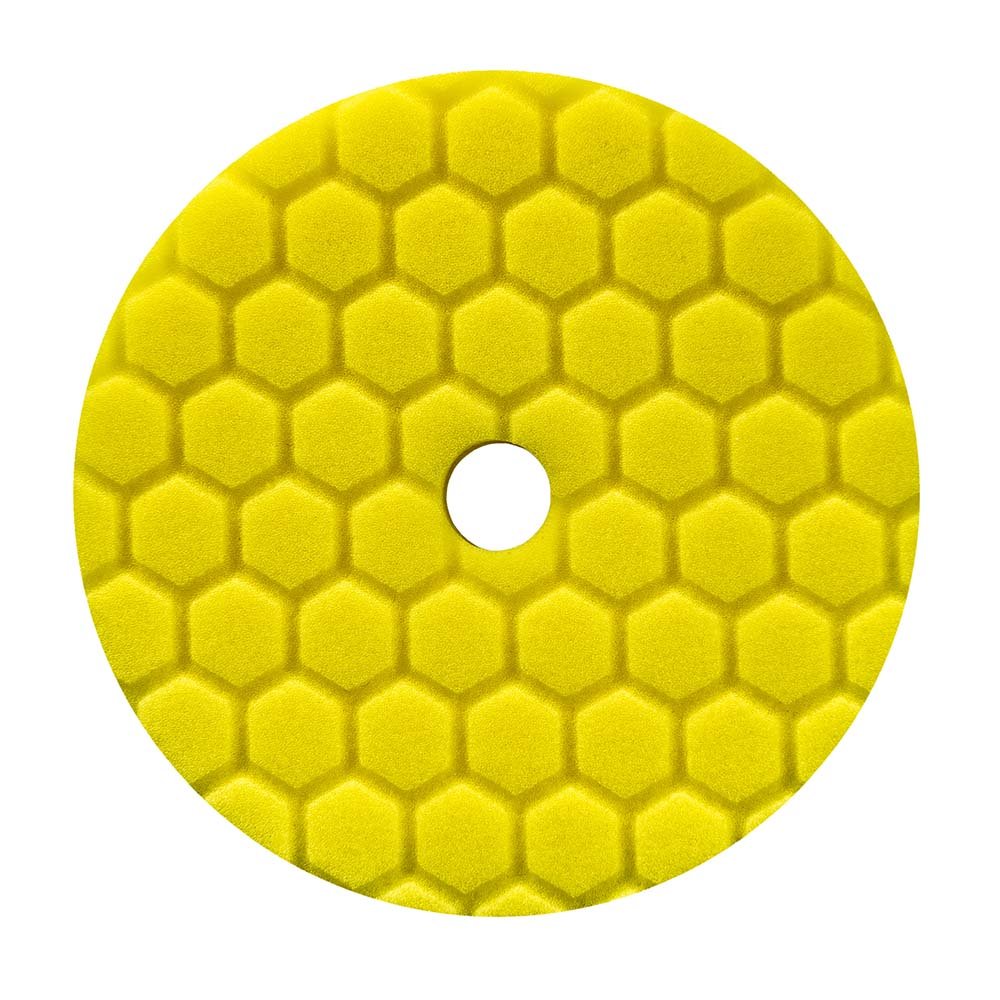 Chemical Guys BUFX111HEX6 Hex-Logic Quantum Heavy Cutting Pad, Yellow (6.5 Inch Pad Made for 6 Inch Backing Plates)
