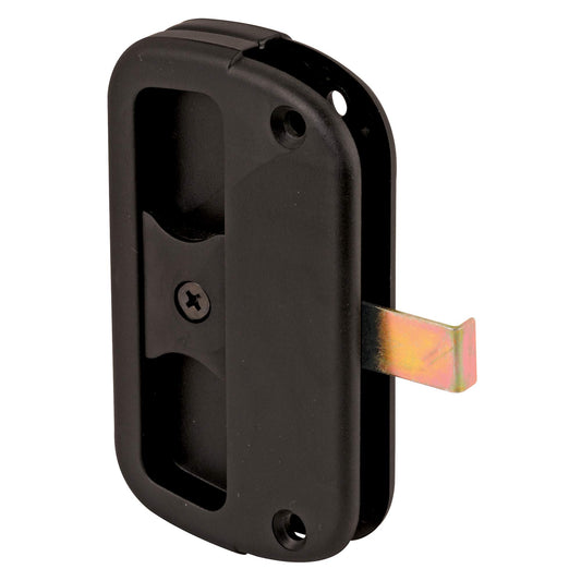 Prime-Line A 186 Black Plastic Sliding Screen Door Latch and Pull, Alumilite (Single Pack)