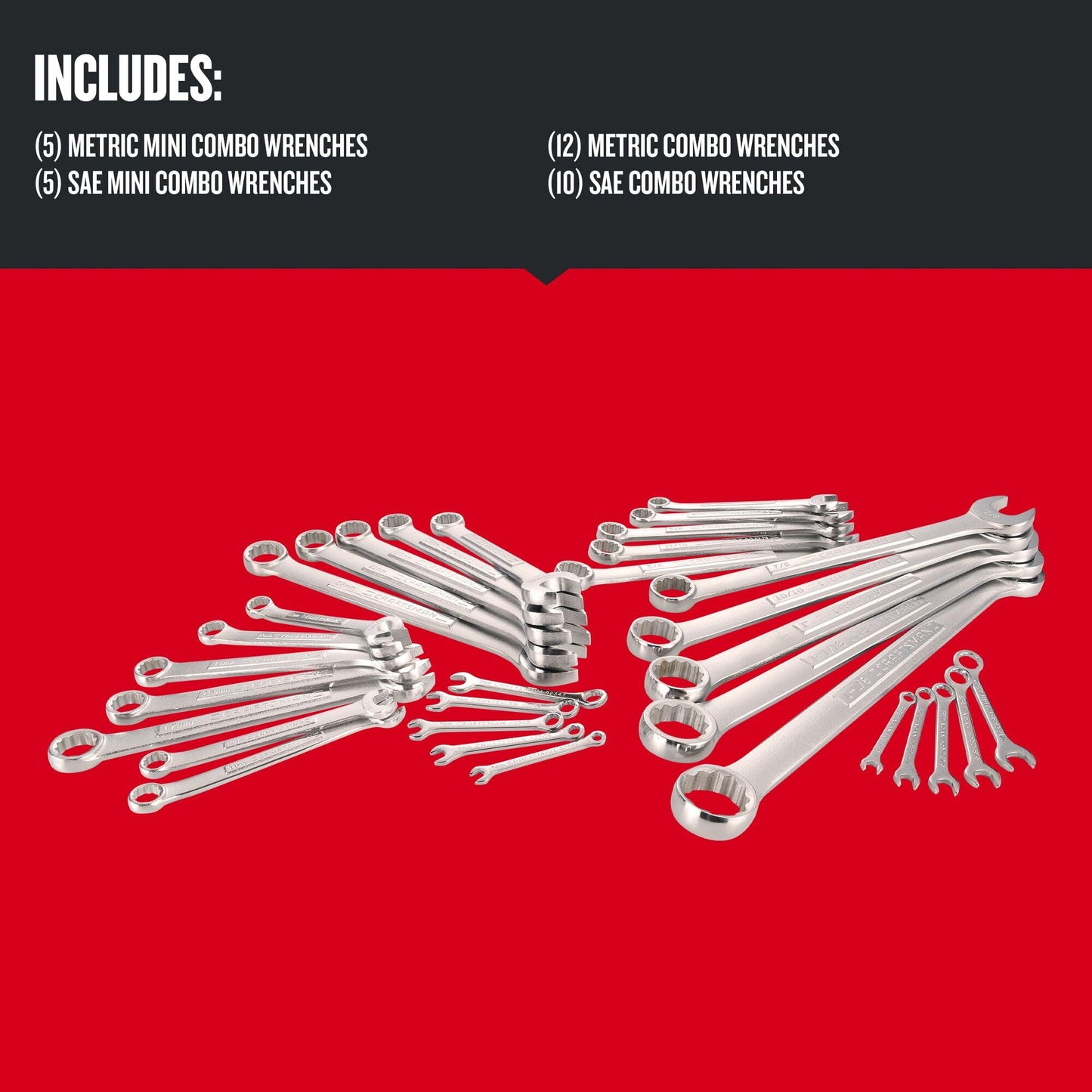 CRAFTSMAN Wrench Set, SAE / Metric, 32-Piece (CMMT12080)