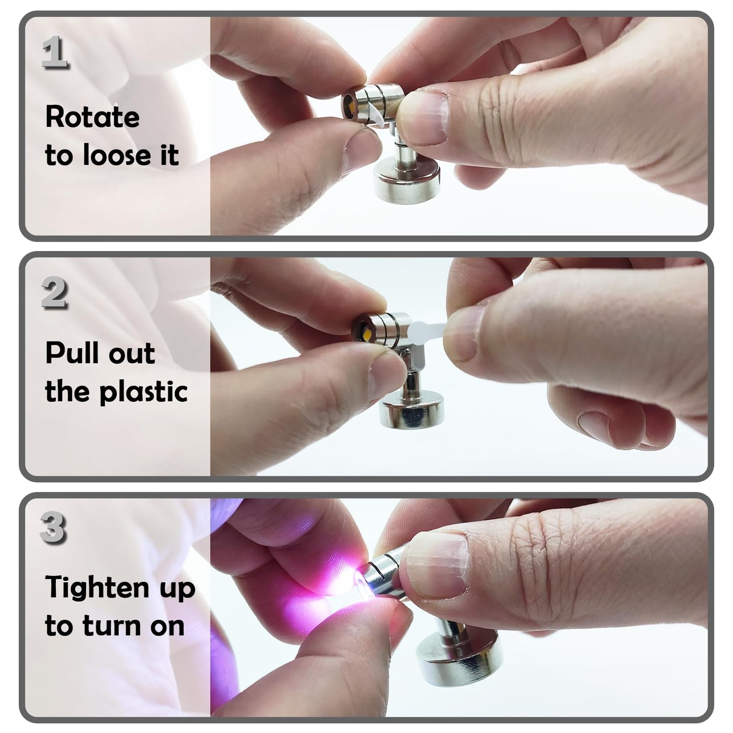 Suzeyar Mini LED Spot Lights with Magnet Base – Battery Operated, Wireless, Multicolor Changing for Art, Jewelry, DIY Crafts