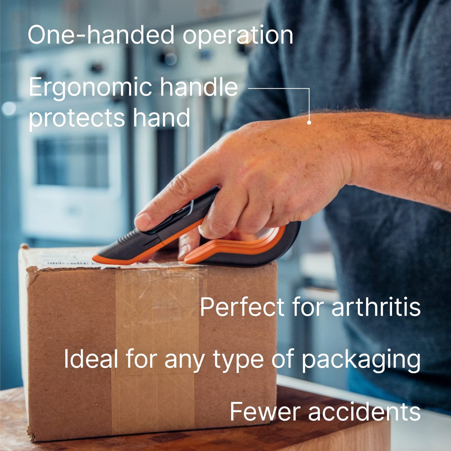 Slice - 10400 Box Cutter, 3 Position Manual Button with Ceramic Blade, Locking blade