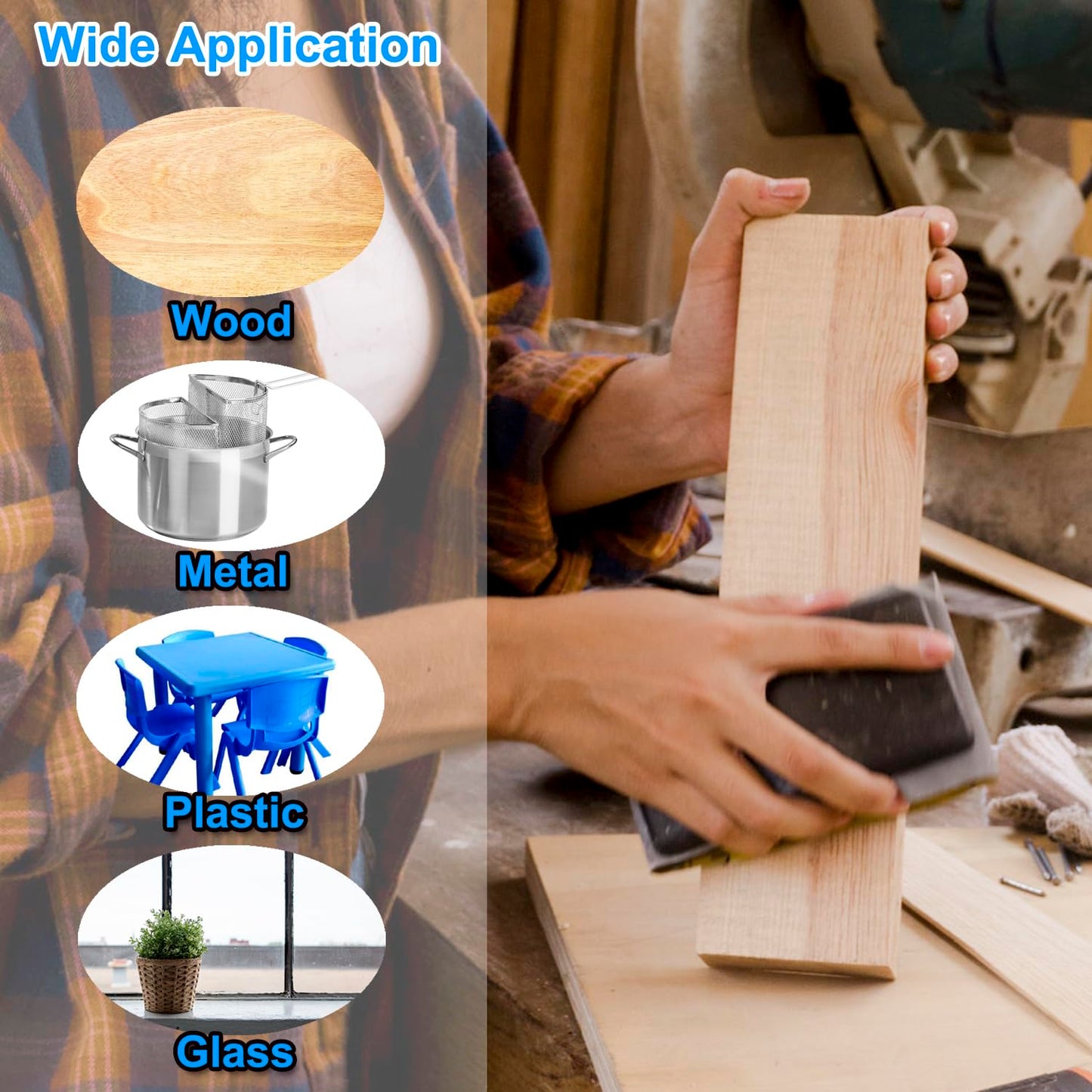 20PCS Sandpaper Variety Pack, Assorted Grits 120-3000, 9 x 3.6 Inch for Wood & Metal Sanding, Wet & Dry Sheets