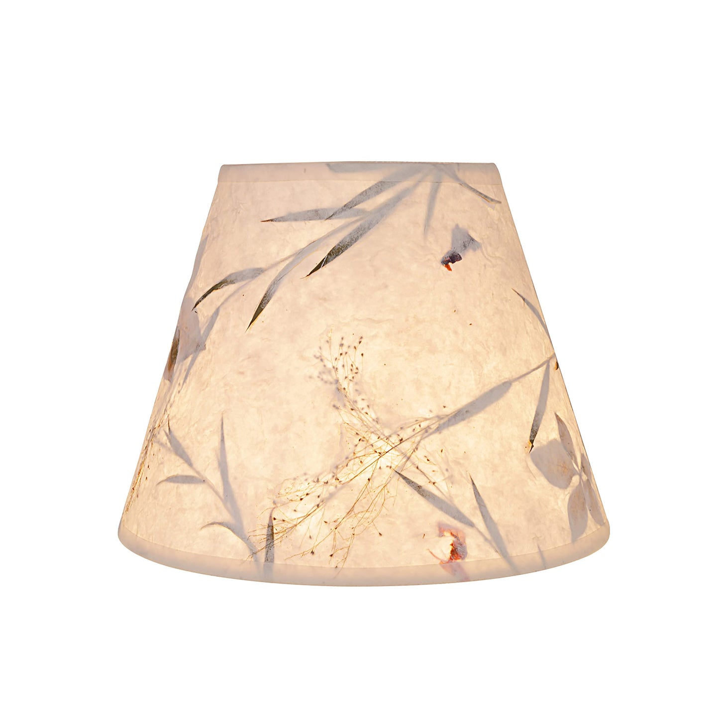 Aspen Creative 58902 Transitional Empire Lamp Shade, Off-White Hardback Paper with Leaves & Petals, UNO Fit, 9" Wide