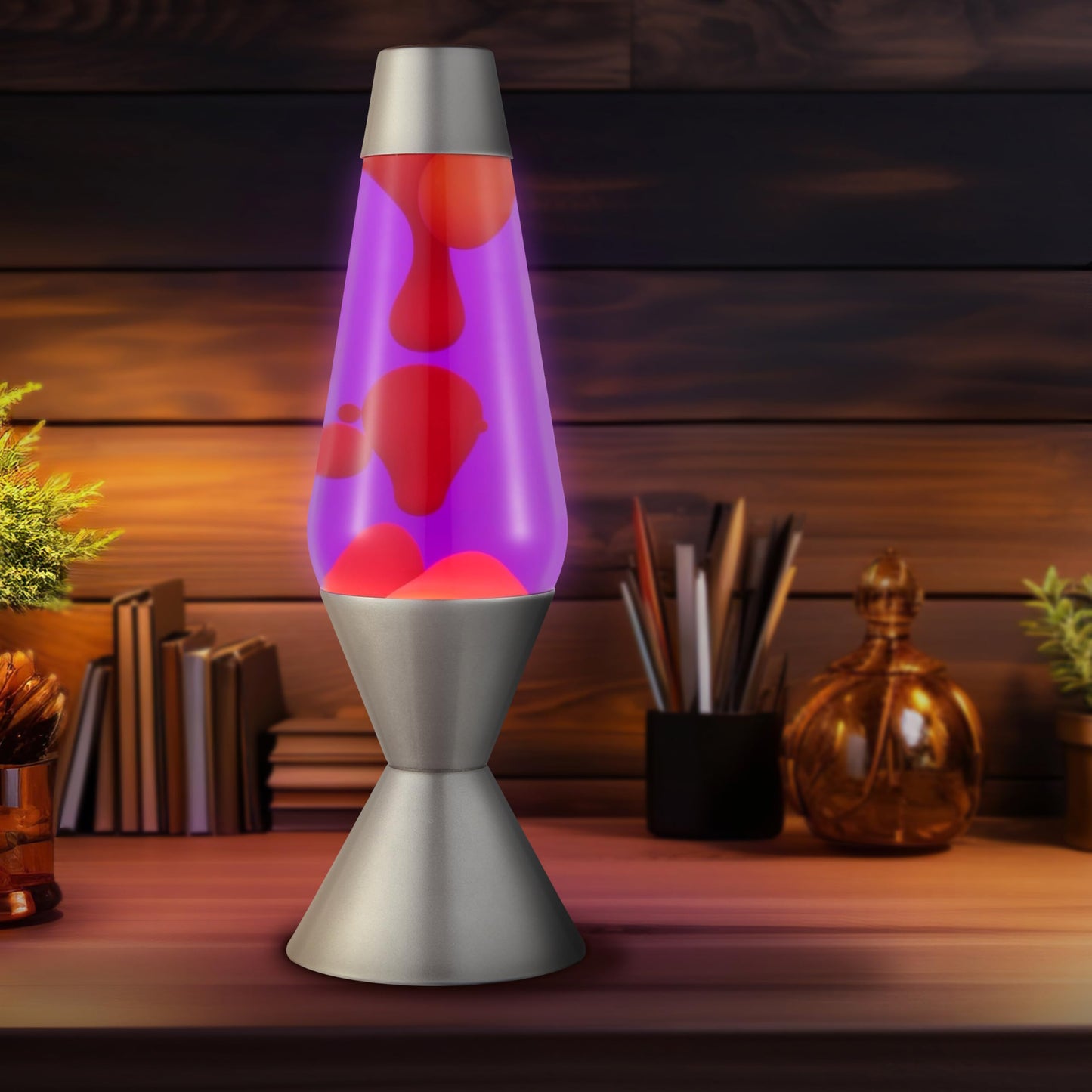 The Original Lava® Lamp 16.3" Large 52oz – Vivid Twilight Classic Liquid Motion Lamp with Orange Lava & Purple Liquid (Amazon Exclusive)