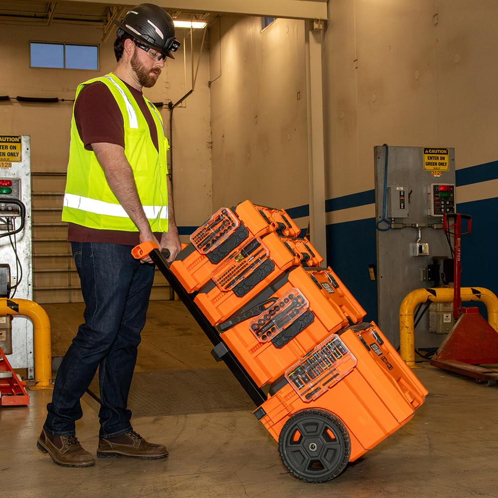 Klein Tools KNECT 15-Piece Pass-Through Socket Set, SAE Impact Sockets with MODbox Case, Bits & 3/8-In Drive Adapter