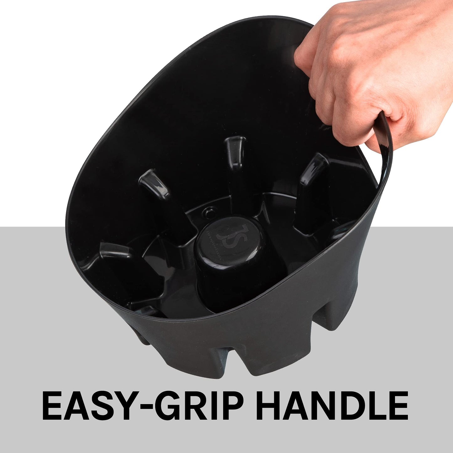JS Jackson Supplies Universal Black Plastic Drip Tray for Toilet Plunger