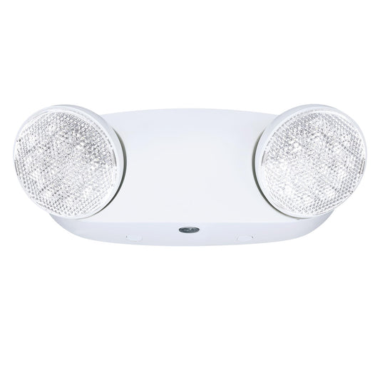 GRUENLICH LED Emergency Light, Exit Lighting Fixtures with 2 LED Bug Eye Heads and Back Up Batteries, UL 924 Qualified, 120/277 Voltage, 1-Pack