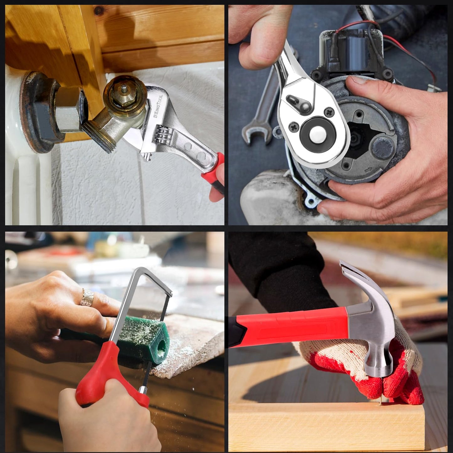 KingTool 276-Piece Tool Set with 12V Cordless Drill, Driver, Drill Bits & Toolbox with Drawer – Ideal for Home, DIY & Handyman