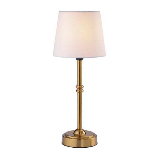 O’Bright Seraph Cordless LED Table Lamp, 3-Level Dimmer, Rechargeable, Ambient Bedside & Patio Lamp, Antique Brass