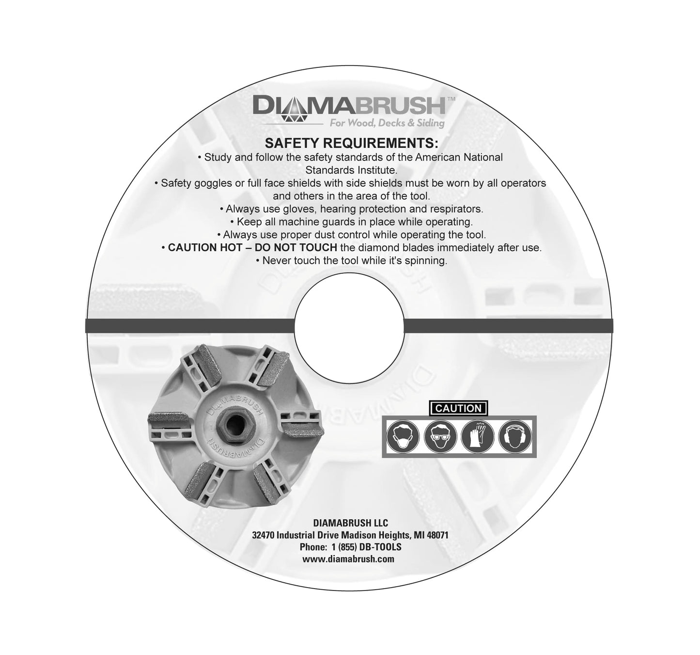 Diamabrush Wood Deck Removal Tool 4-1/2 in. (One Pack)