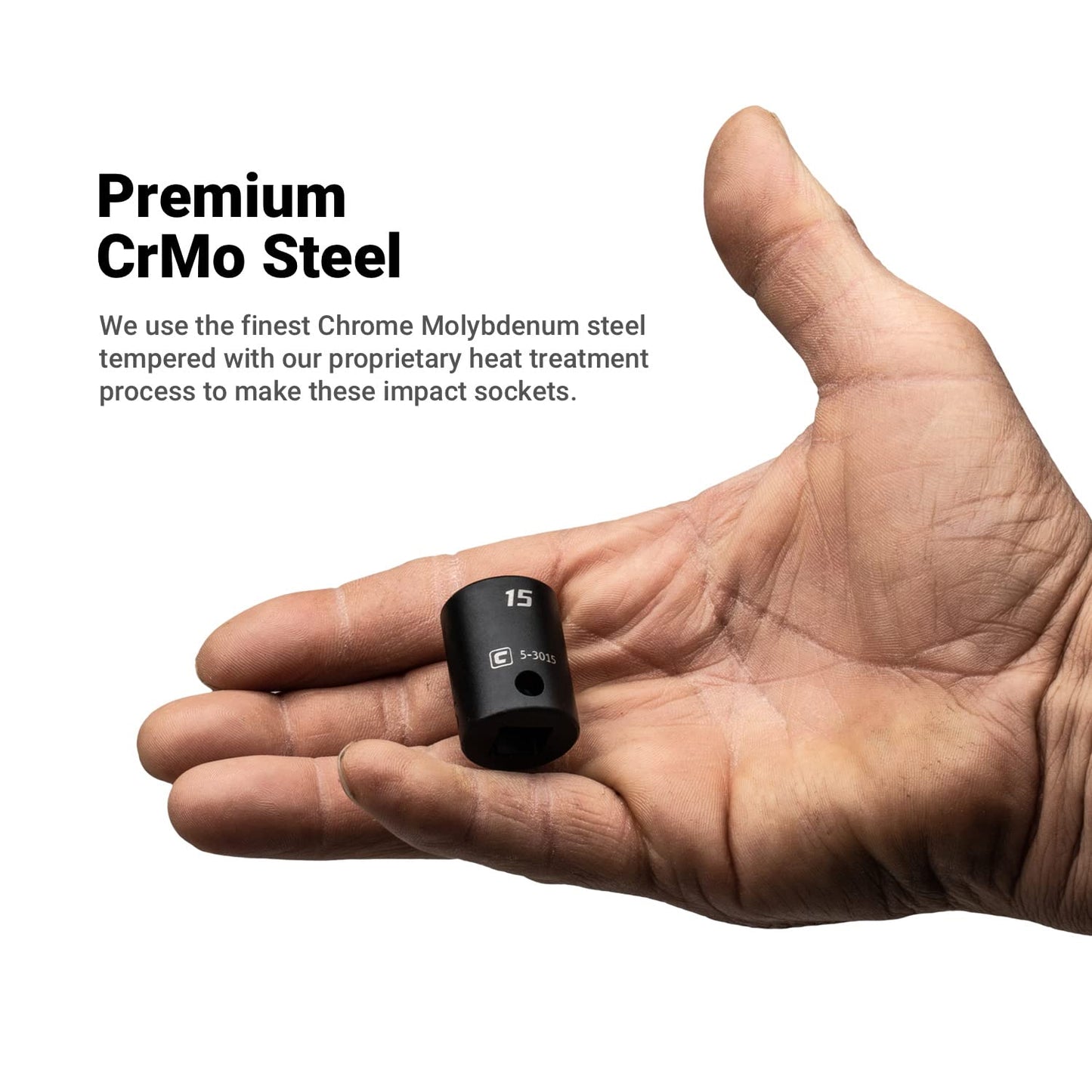 Capri Tools 13 mm Shallow Impact Socket, 3/8-Inch Drive, 6-Point, Metric