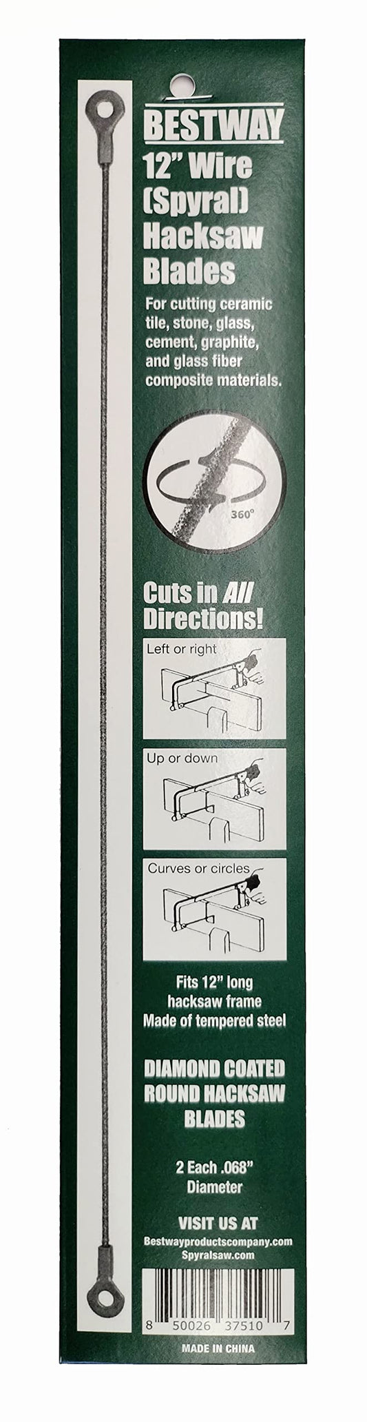 Diamond Coated Round Hacksaw Blade, (2 pcs)